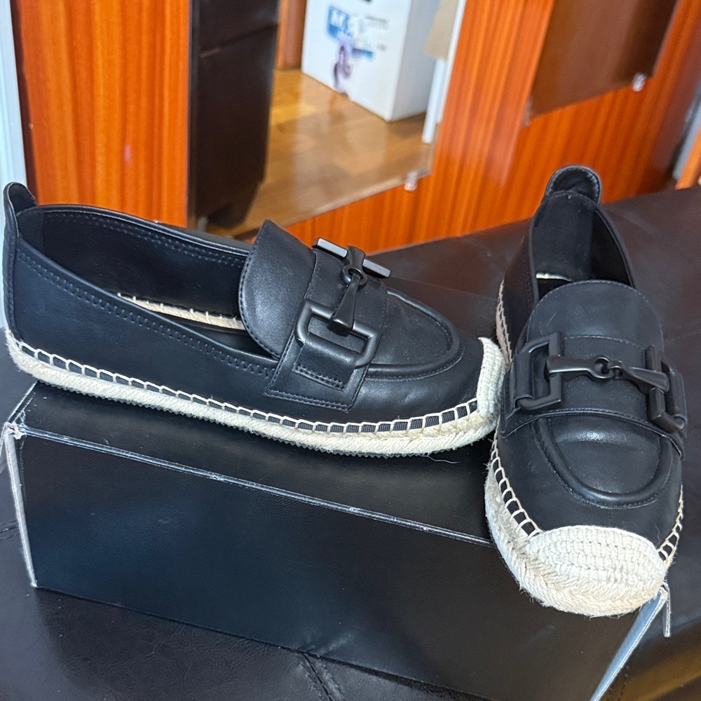 DKNY Black Espadrille Flats